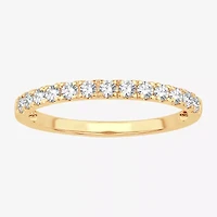 (H-I / Si1-Si2) Womens 1/3 CT. T.W. Lab Grown White Diamond 10K Gold Wedding Band