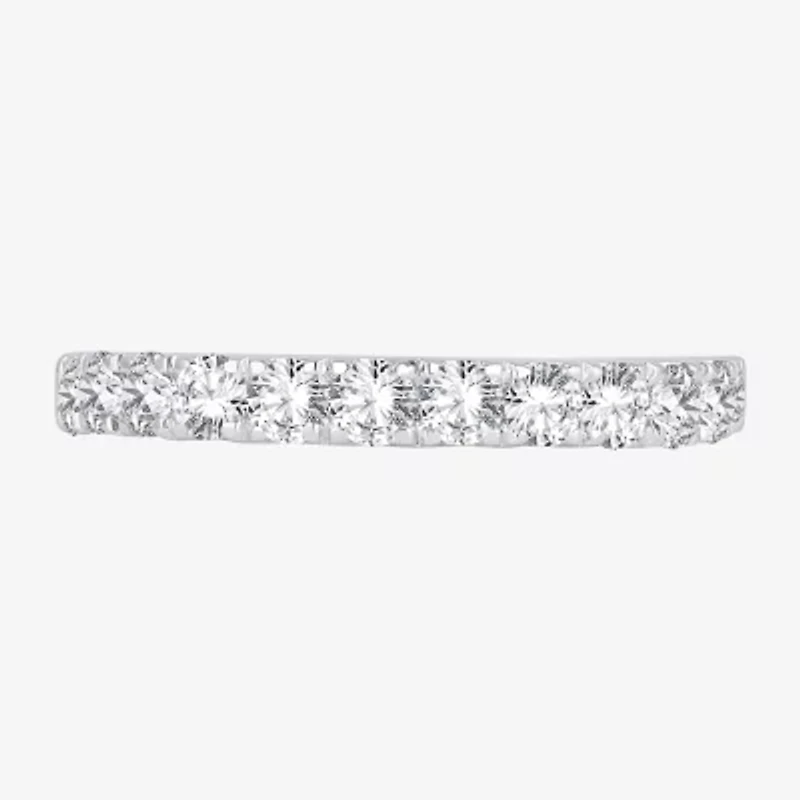 (H-I / Si1-Si2) Womens 2MM 3/4 CT. T.W. Lab Grown White Diamond 10K Gold Wedding Band
