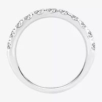 (H-I / Si1-Si2) Womens 2MM 1 CT. T.W. Lab Grown White Diamond 10K Gold Wedding Band