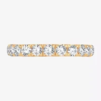 (H-I / Si1-Si2) Womens 2MM 1 CT. T.W. Lab Grown White Diamond 10K Gold Wedding Band