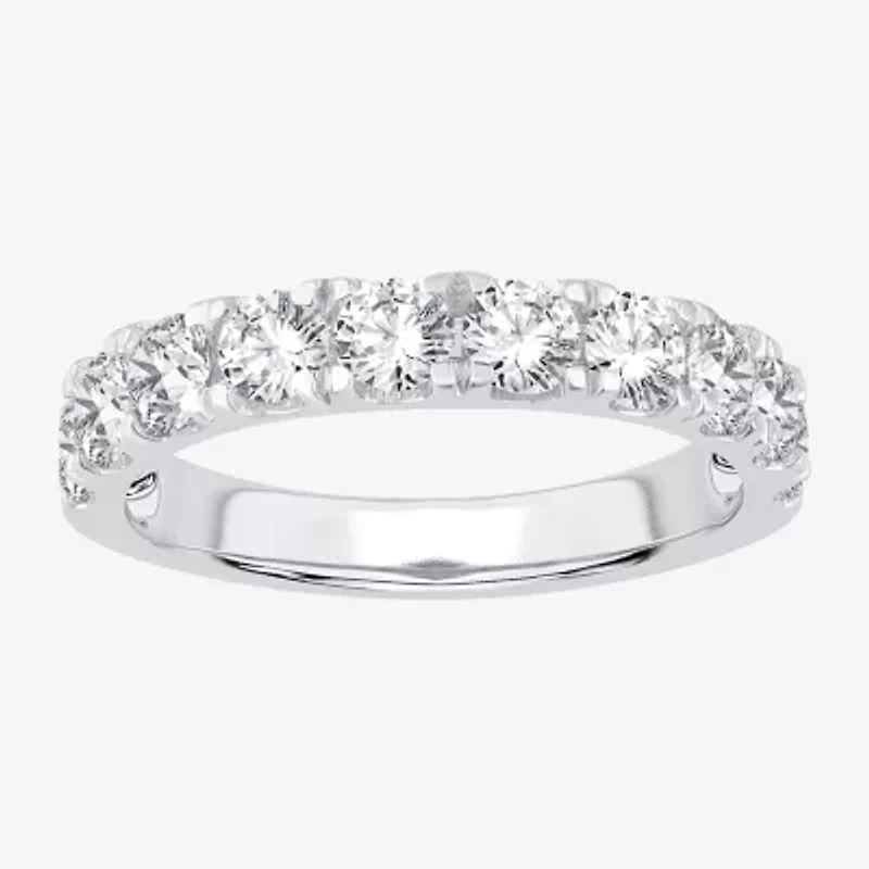 (H-I / Si1-Si2) Womens 1 1/2 CT. T.W. Lab Grown White Diamond 14K Gold Wedding Band