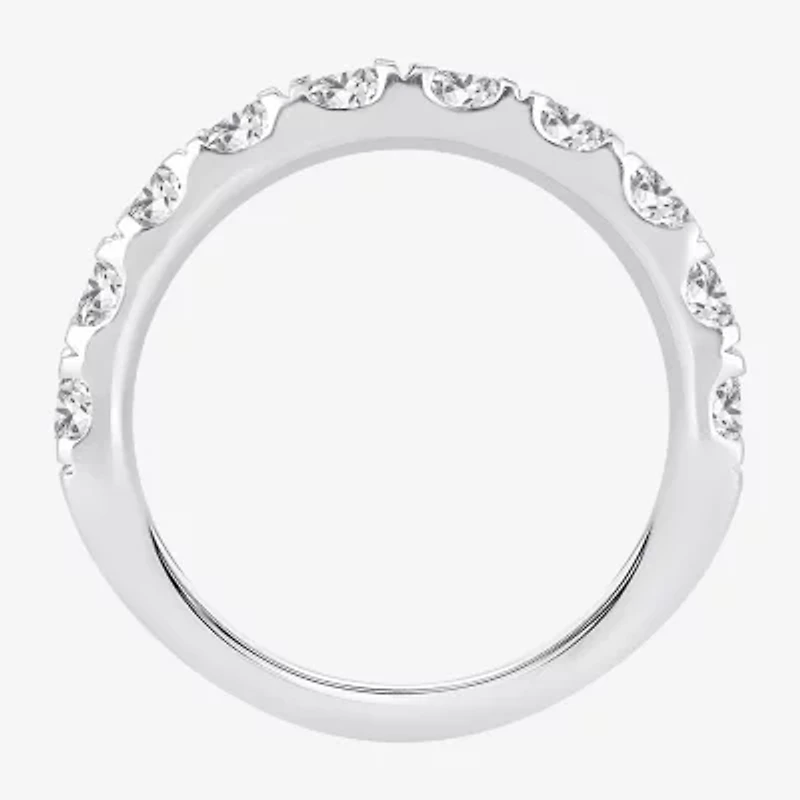 (H-I / Si1-Si2) Womens 1 1/2 CT. T.W. Lab Grown White Diamond 14K Gold Wedding Band