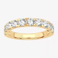 (H-I / Si1-Si2) Womens 1 1/2 CT. T.W. Lab Grown White Diamond 14K Gold Wedding Band