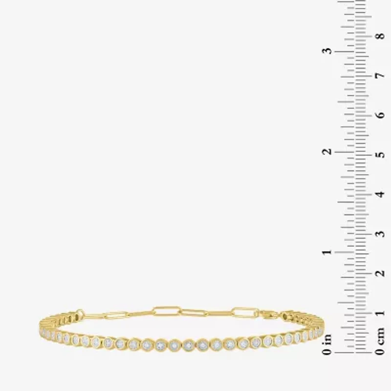 Diamond Addiction Womens 1/4 CT. T.W. Genuine White Sterling Silver 8 Inch Tennis Bracelet