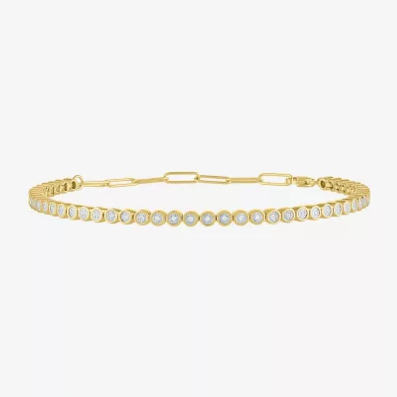 Diamond Addiction Womens 1/4 CT. T.W. Genuine White Sterling Silver 8 Inch Tennis Bracelet