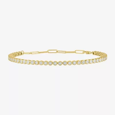 Diamond Addiction Womens 1/4 CT. T.W. Genuine White Sterling Silver 8 Inch Tennis Bracelet
