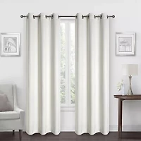 Regal Home Diamond Embossed Grommet Top Energy Saving Blackout Set of 2 Curtain Panel