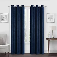 Regal Home Diamond Embossed Grommet Top Energy Saving Blackout Set of 2 Curtain Panel