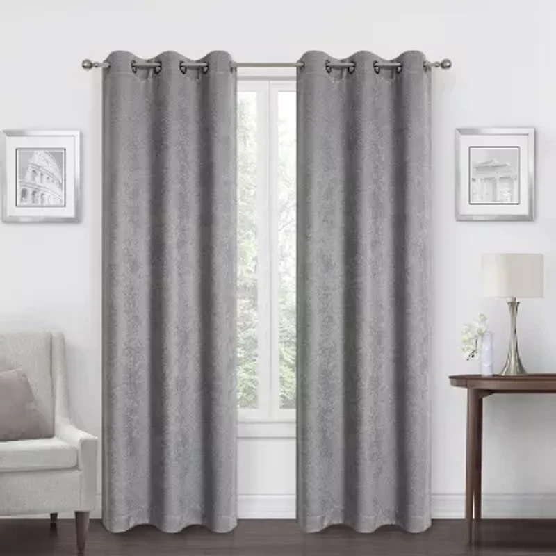 Regal Home Diamond Embossed Grommet Top Energy Saving Blackout Set of 2 Curtain Panel
