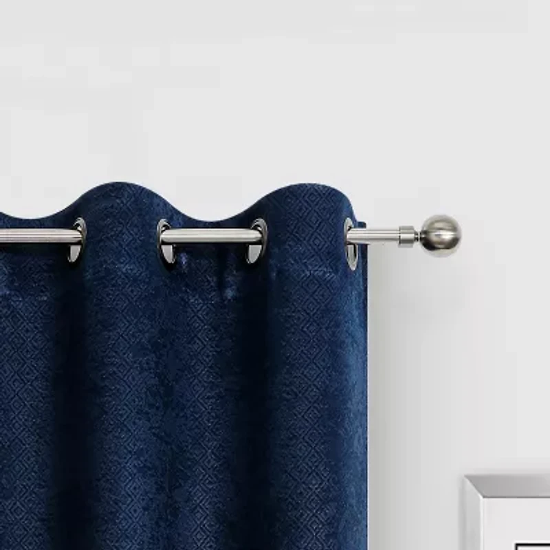 Regal Home Diamond Embossed Grommet Top Energy Saving Blackout Set of 2 Curtain Panel