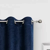 Regal Home Diamond Embossed Grommet Top Energy Saving Blackout Set of 2 Curtain Panel