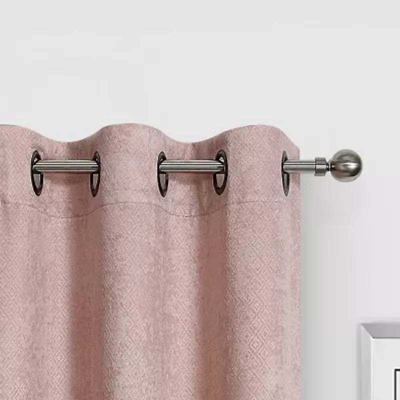 Regal Home Diamond Embossed Grommet Top Energy Saving Blackout Set of 2 Curtain Panel