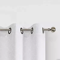 Regal Home Stripe Geo Embossed Grommet Top Energy Saving Blackout Set of 2 Curtain Panel