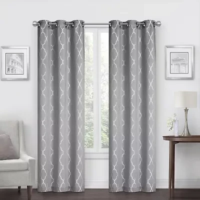 Regal Home Kelsea Grommet Top Energy Saving Light-Filtering Set of 2 Curtain Panel