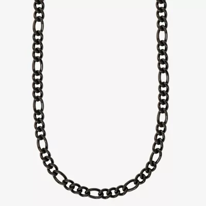 Shaquille O'Neal XLG Mens Stainless Steel 24 Inch Figaro Chain Necklace