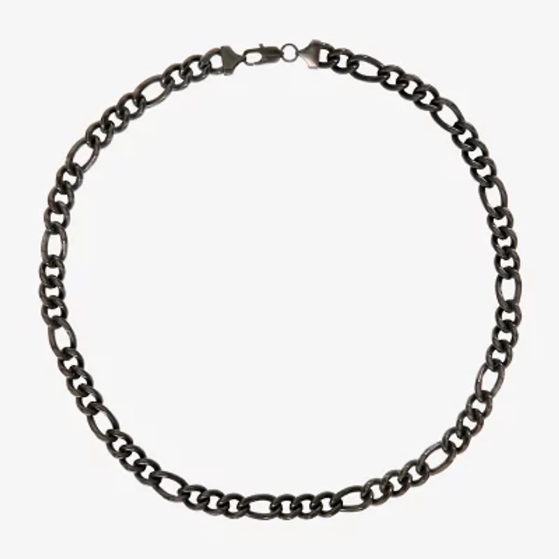 Shaquille O'Neal XLG Mens Stainless Steel 24 Inch Figaro Chain Necklace