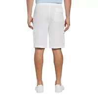 Cubavera Linen Blend Cargo Mens 10" Deck Short