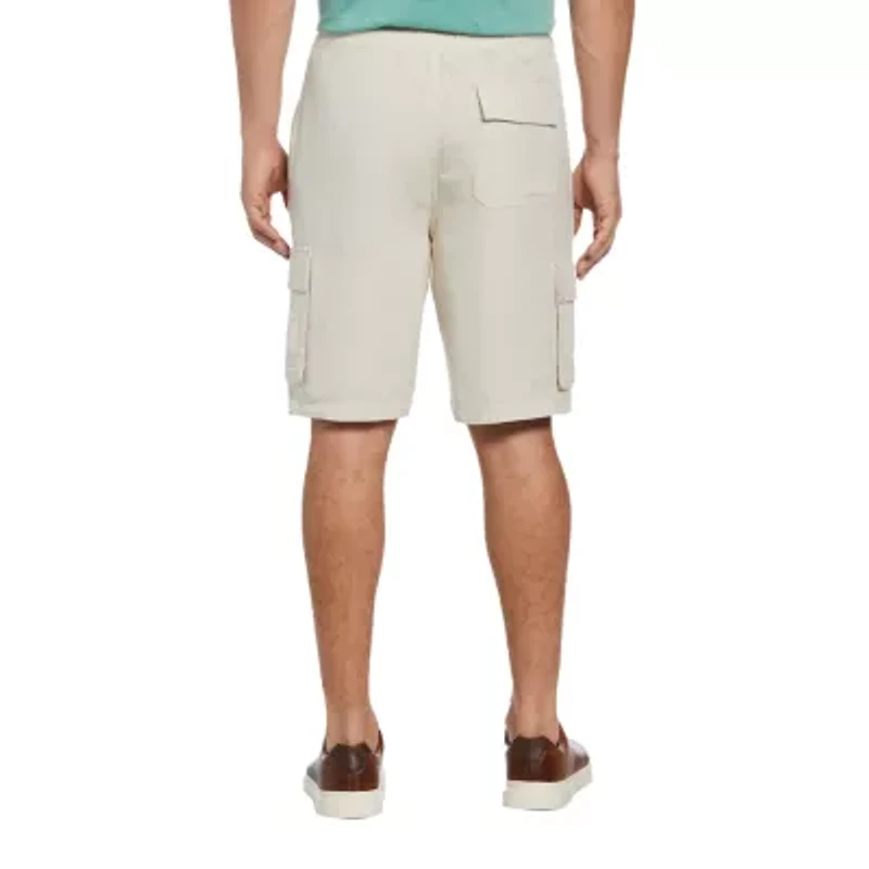 Cubavera Linen Blend Cargo Mens 10" Deck Short