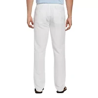 Cubavera 30" Inseam Linen Drawstring Mens Regular Fit Flat Front Pant