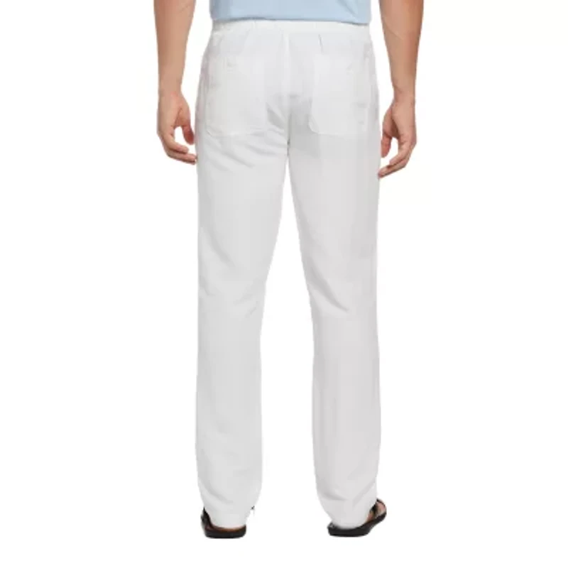 Cubavera 32" Inseam Linen Drawstring Mens Regular Fit Flat Front Pant