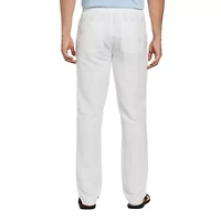 Cubavera 32" Inseam Linen Drawstring Mens Regular Fit Flat Front Pant