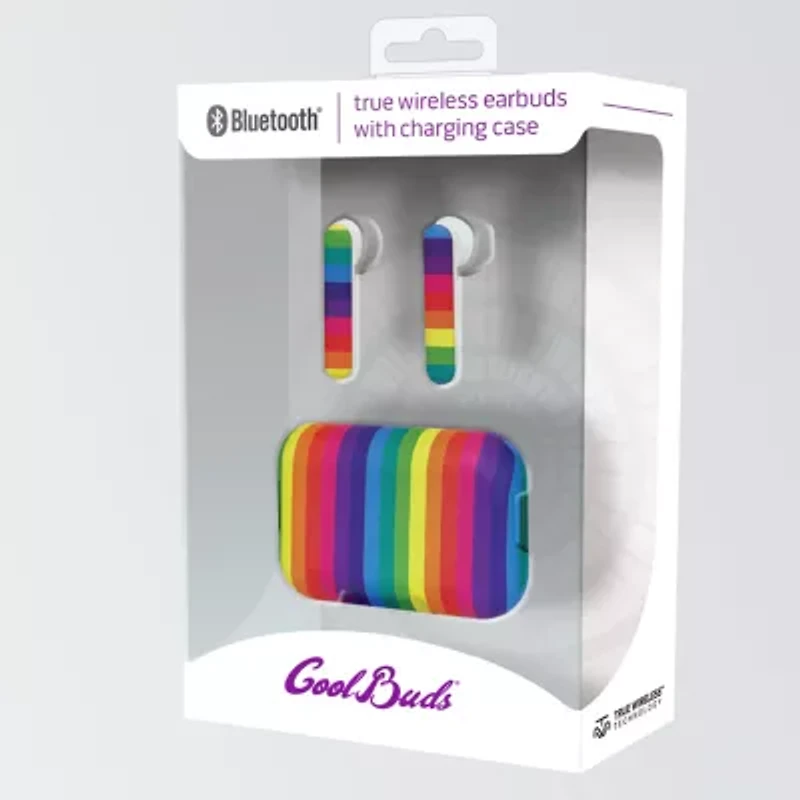 True Wireless Rainbow Long Stem Earbuds with Charging Case