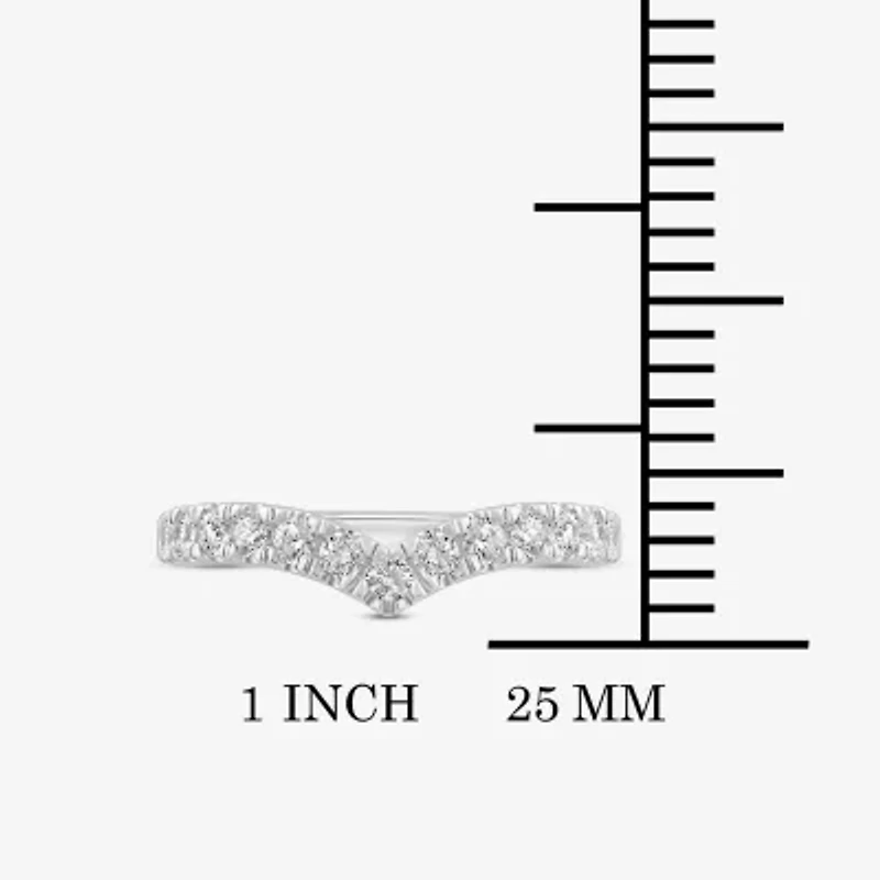(I / Si2) Womens 1/2 CT. T.W. Lab Grown White Diamond 14K Gold Wedding Band