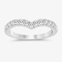 (I / Si2) Womens 1/2 CT. T.W. Lab Grown White Diamond 14K Gold Wedding Band