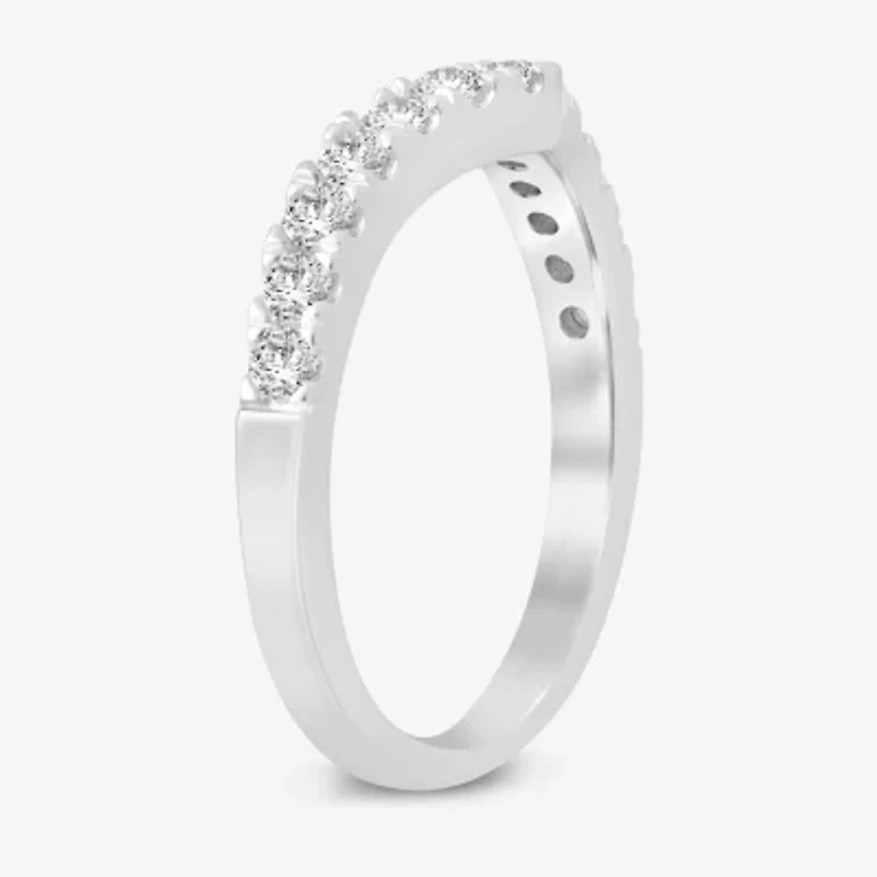 (I / Si2) Womens 1/2 CT. T.W. Lab Grown White Diamond 14K Gold Wedding Band