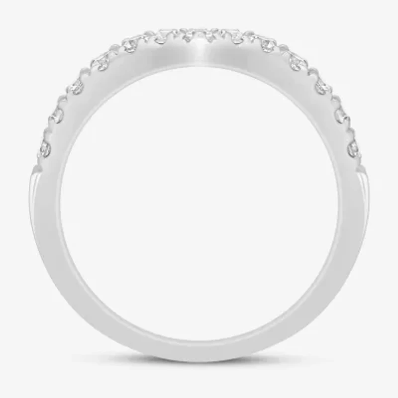 (I / Si2) Womens 1/2 CT. T.W. Lab Grown White Diamond 14K Gold Wedding Band