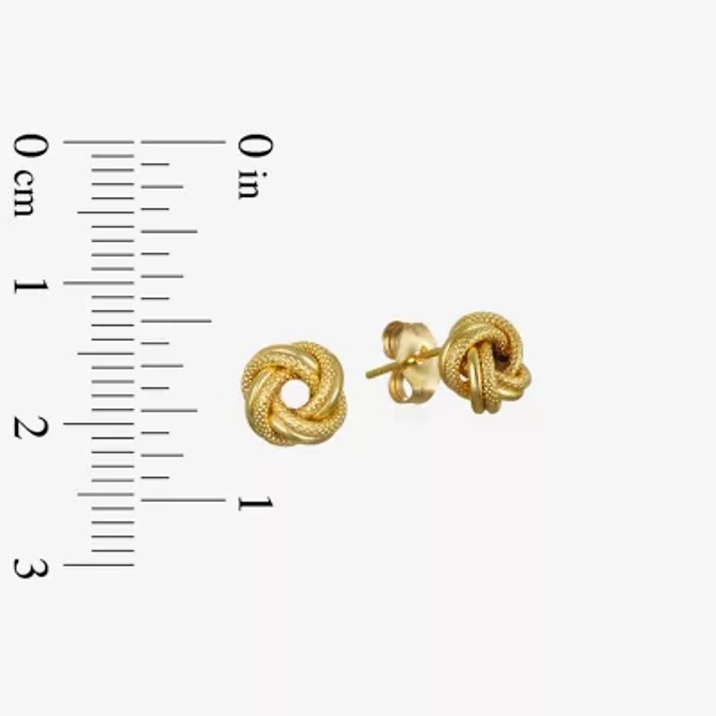 Made in Italy 14K Gold 7.7mm Knot Stud Earrings