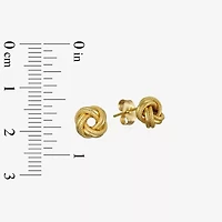 Made in Italy 14K Gold 7.7mm Knot Stud Earrings