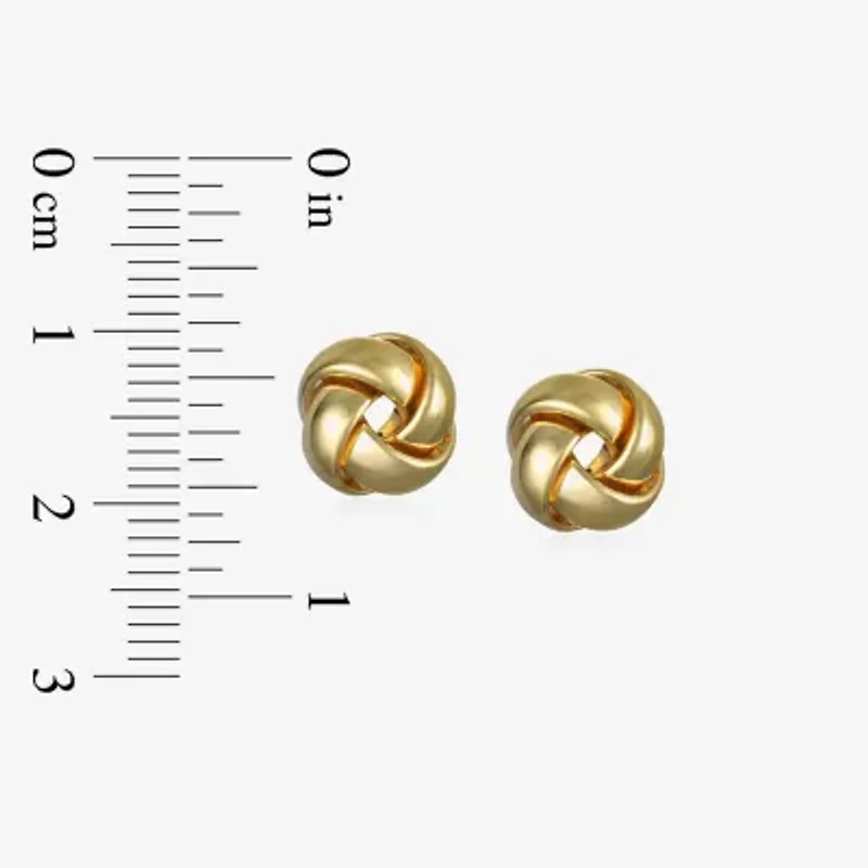 Made in Italy 14K Gold 9.9mm Knot Stud Earrings