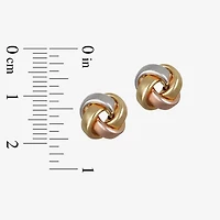 Made in Italy 14K Tri-Color Gold 10.5mm Knot Stud Earrings