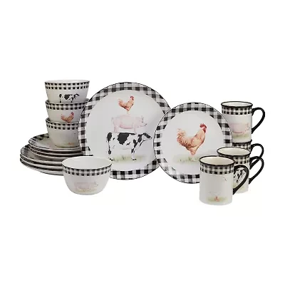 Certified International On The Farm 16-pc. Earthenware Dinnerware Set