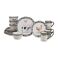 Certified International On The Farm 16-pc. Earthenware Dinnerware Set