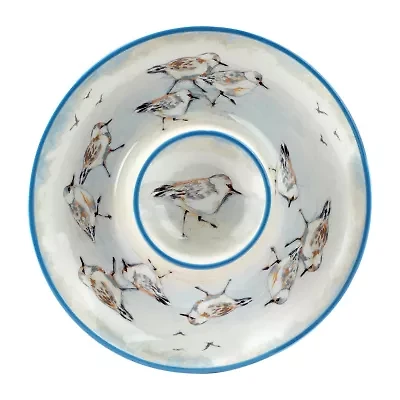 Certified International Shorebirds Earthenware Chip & Dip Set