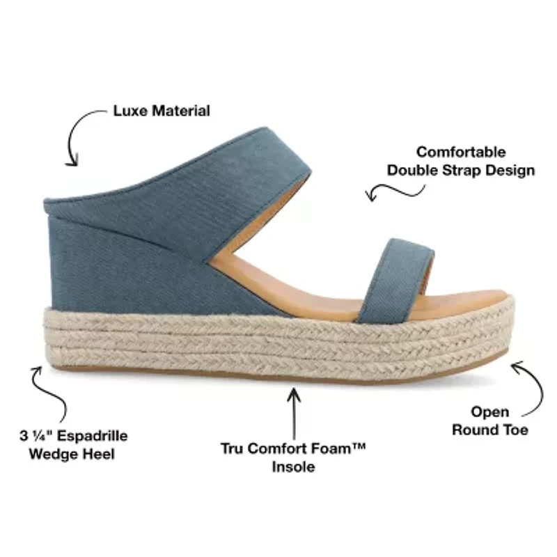Journee Collection Womens Alissa Wedge Sandals
