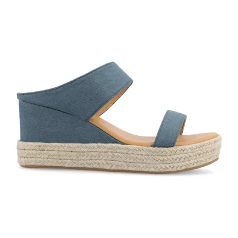 Journee Collection Womens Alissa Wedge Sandals