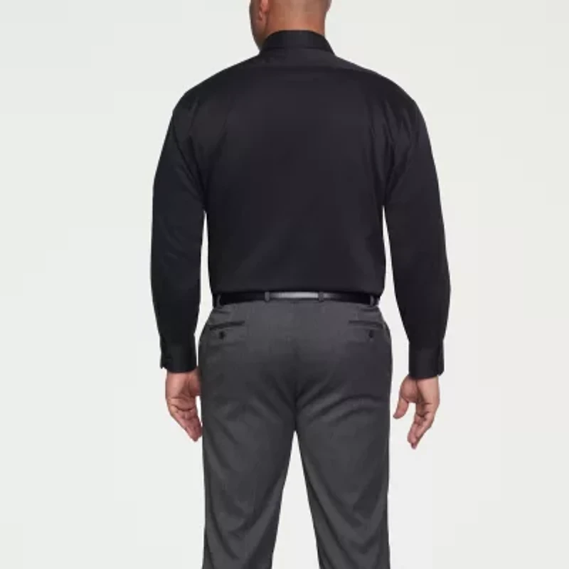 Van Heusen Big And Tall Ultra Flex Wrinkle Free Mens Regular Fit Long Sleeve Dress Shirt
