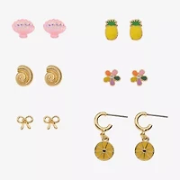 Arizona Womens 6 Pair Earring Set