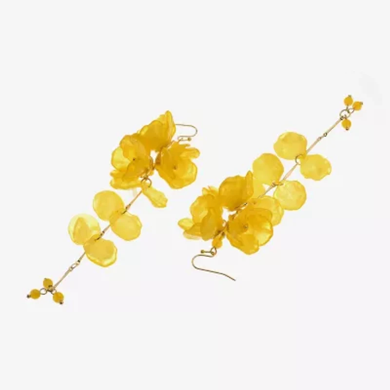 Bijoux Bar Womens Flower Drop Earrings