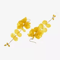 Bijoux Bar Womens Flower Drop Earrings
