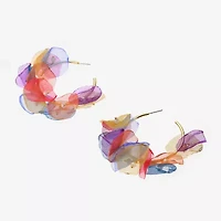 Bijoux Bar Womens 3 1/4 Inch Hoop Earrings