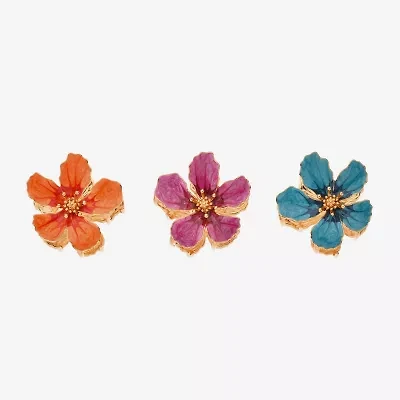 Bijoux Bar Hibiscus 3-pc. Hair Clip