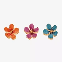 Bijoux Bar Hibiscus 3-pc. Hair Clip