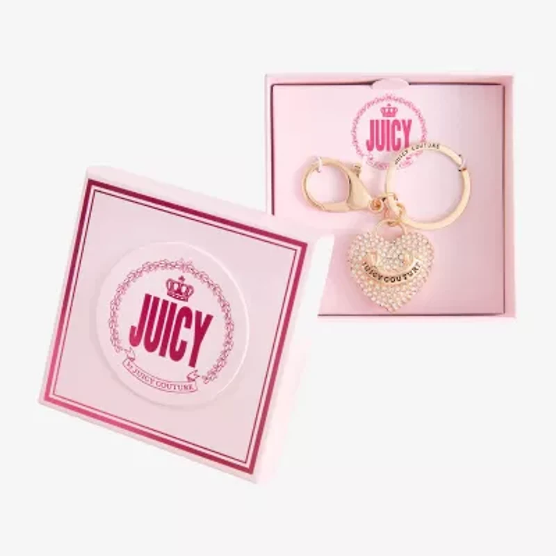 Juicy By Juicy Couture Gold Tone Pave Heart Key Chain