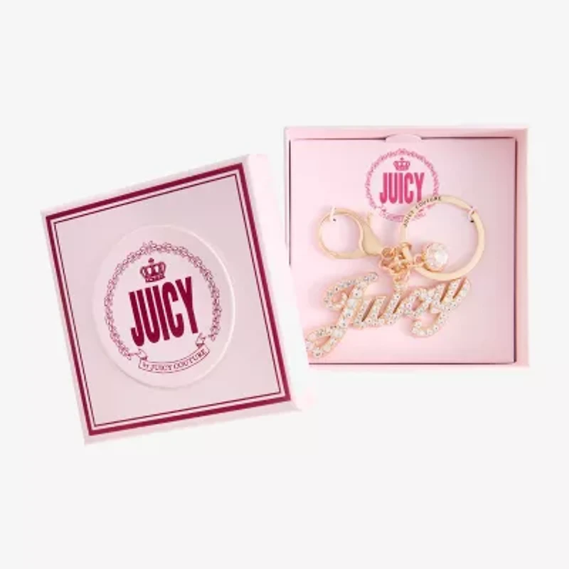 Juicy By Juicy Couture Gold Tone Script Key Chain