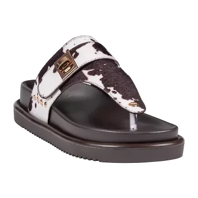 GC Shoes Womens Cailan Thong Platform Flat Sandals