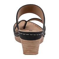 GC Shoes Womens Bowery Crochet Wedge Sandals
